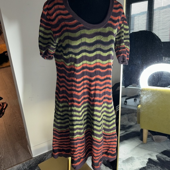 Missoni Signature Multi Colored Print Dress Size 10 - Picture 6 of 6